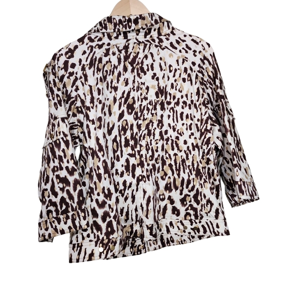 Just B leopard animal print jacket 80's style classy leopard print large y2k - Picture 3 of 15